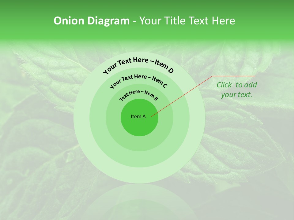 A Close Up Of A Green Leaf Powerpoint Template PowerPoint Template