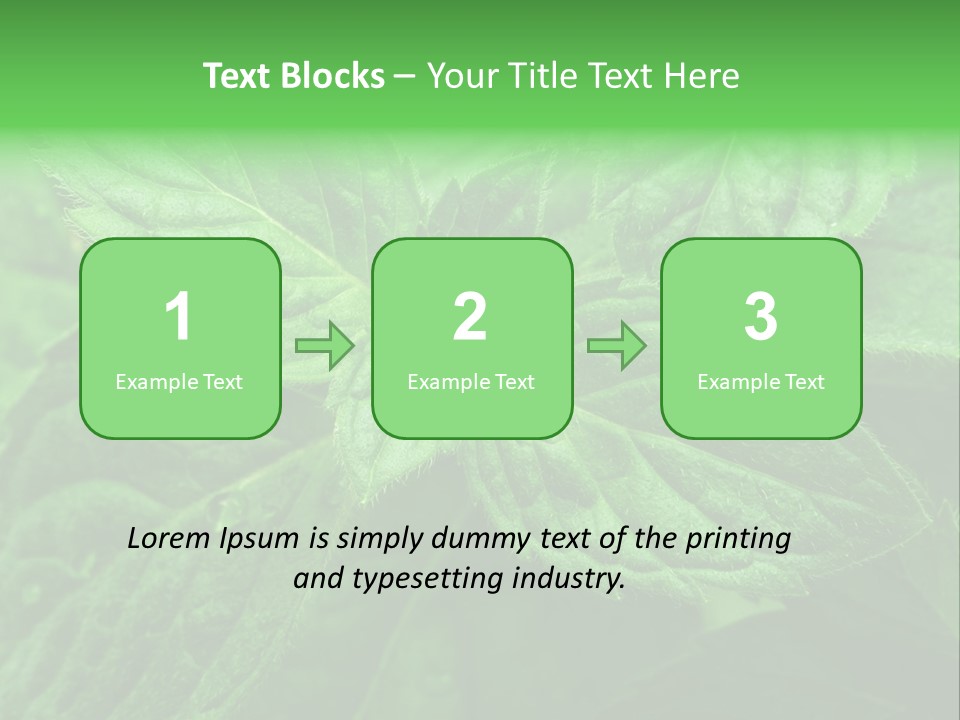 A Close Up Of A Green Leaf Powerpoint Template PowerPoint Template