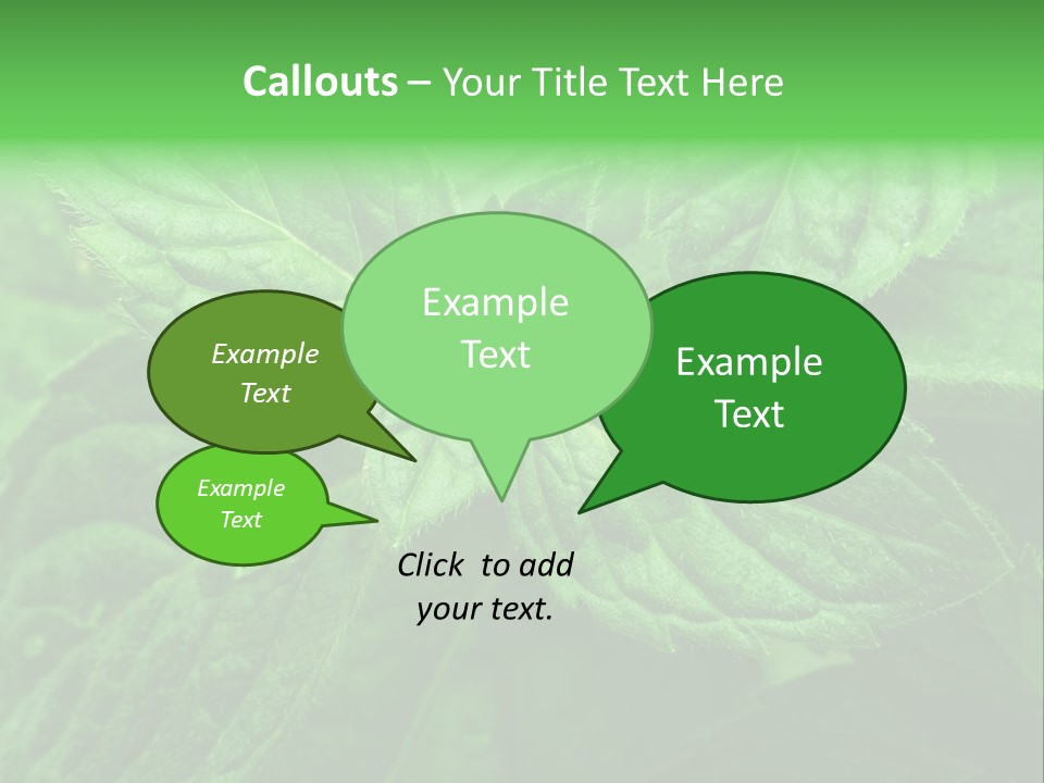 A Close Up Of A Green Leaf Powerpoint Template PowerPoint Template