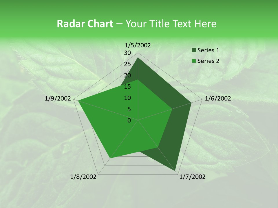 A Close Up Of A Green Leaf Powerpoint Template PowerPoint Template