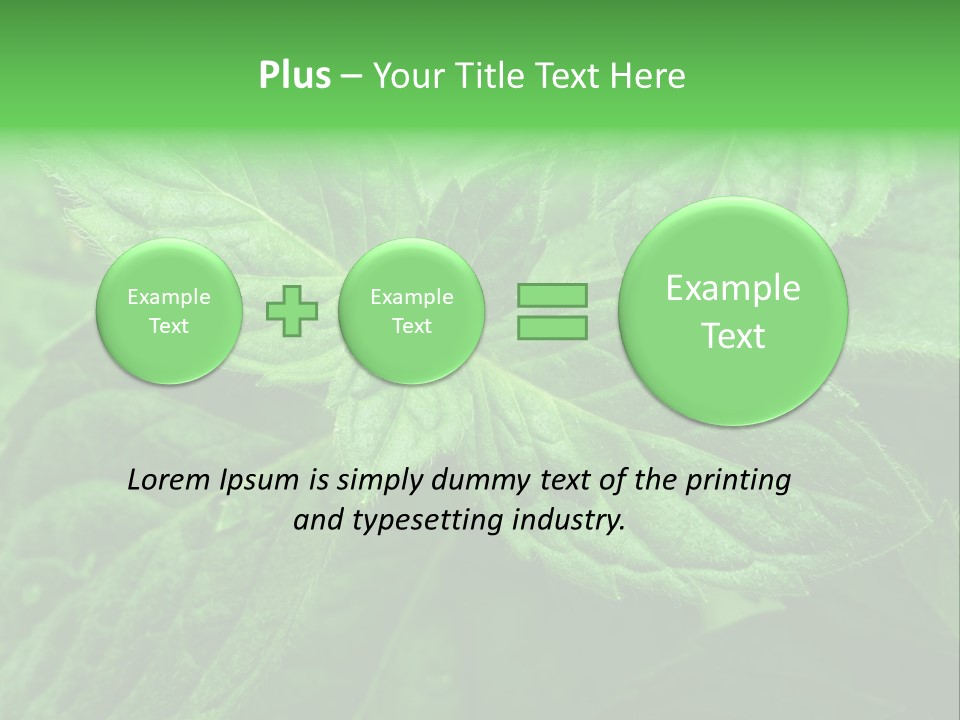 A Close Up Of A Green Leaf Powerpoint Template PowerPoint Template
