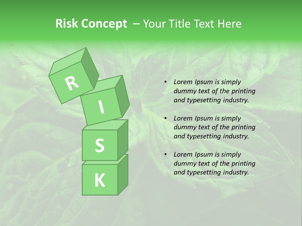 A Close Up Of A Green Leaf Powerpoint Template PowerPoint Template