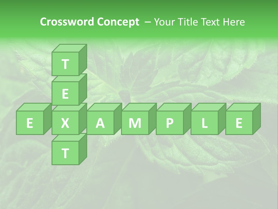 A Close Up Of A Green Leaf Powerpoint Template PowerPoint Template