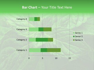 A Close Up Of A Green Leaf Powerpoint Template PowerPoint Template