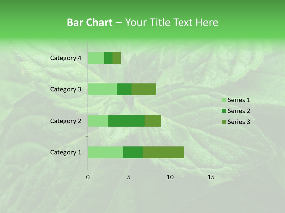 A Close Up Of A Green Leaf Powerpoint Template PowerPoint Template