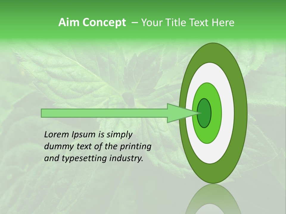 A Close Up Of A Green Leaf Powerpoint Template PowerPoint Template
