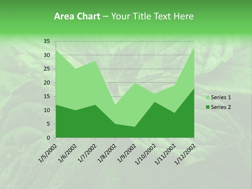 A Close Up Of A Green Leaf Powerpoint Template PowerPoint Template