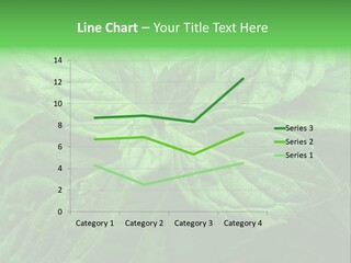 A Close Up Of A Green Leaf Powerpoint Template PowerPoint Template