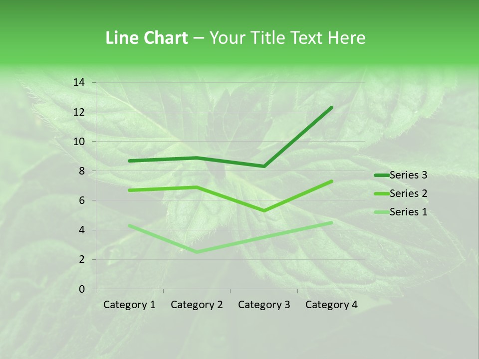A Close Up Of A Green Leaf Powerpoint Template PowerPoint Template