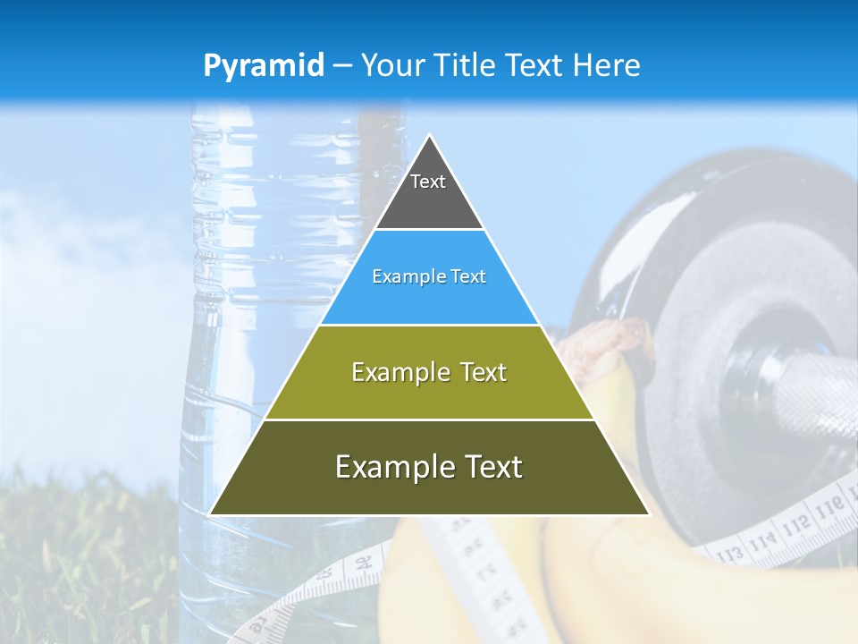 A Bottle Of Water, A Measuring Tape, A Banana, And A Measuring Tape PowerPoint Template