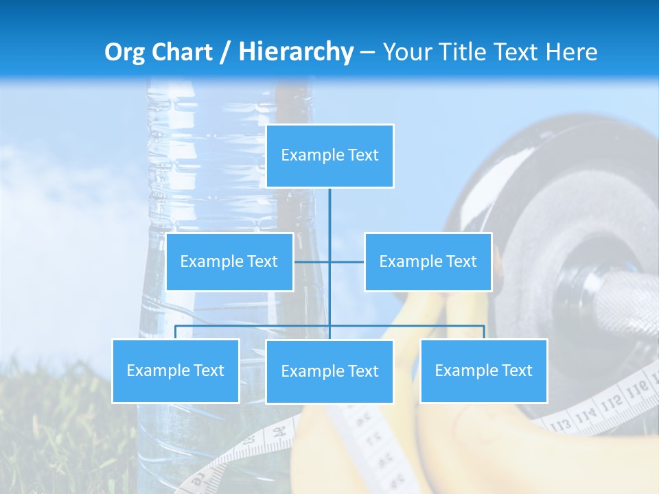 A Bottle Of Water, A Measuring Tape, A Banana, And A Measuring Tape PowerPoint Template