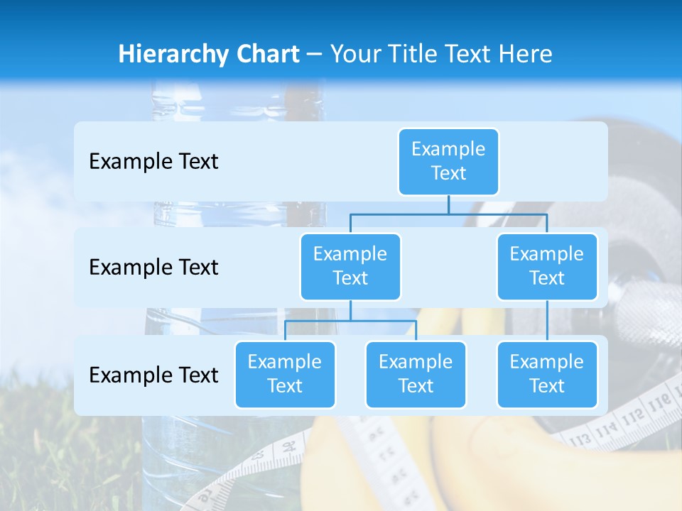 A Bottle Of Water, A Measuring Tape, A Banana, And A Measuring Tape PowerPoint Template