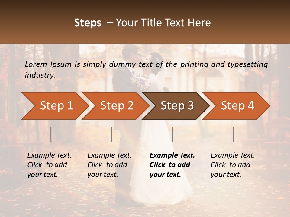 A Bride And Groom Kissing In A Park PowerPoint Template