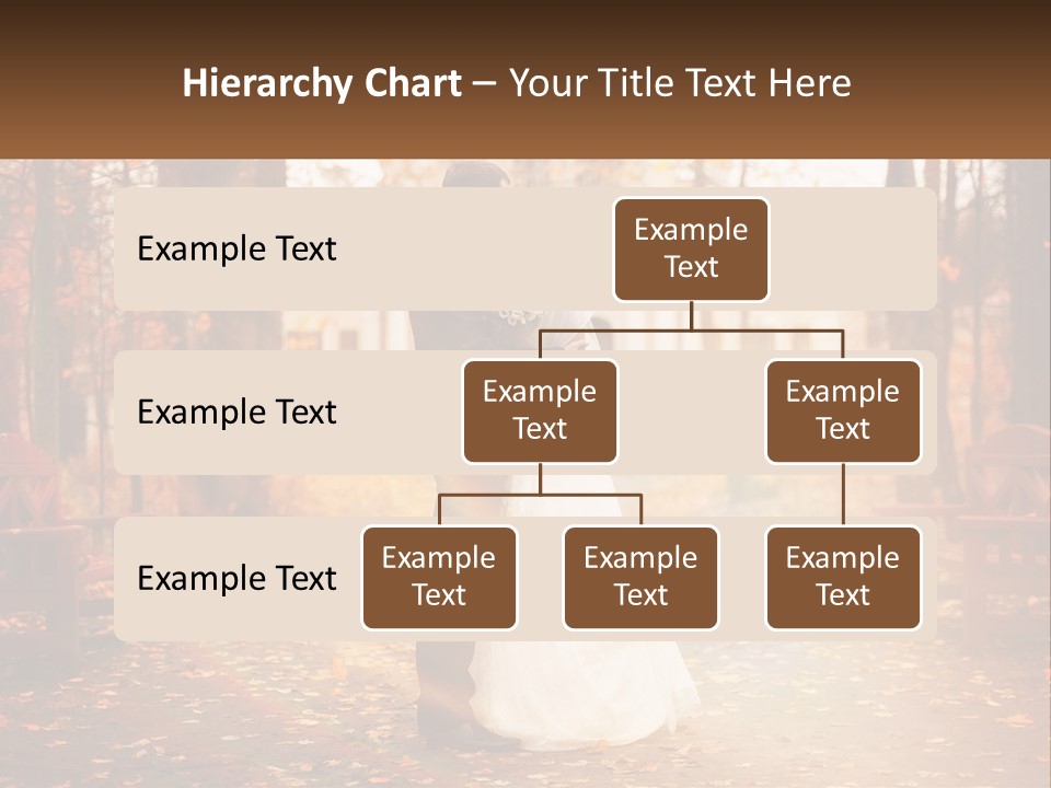 A Bride And Groom Kissing In A Park PowerPoint Template