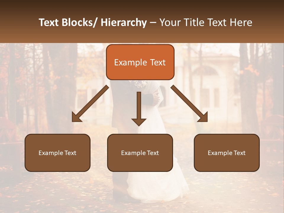 A Bride And Groom Kissing In A Park PowerPoint Template
