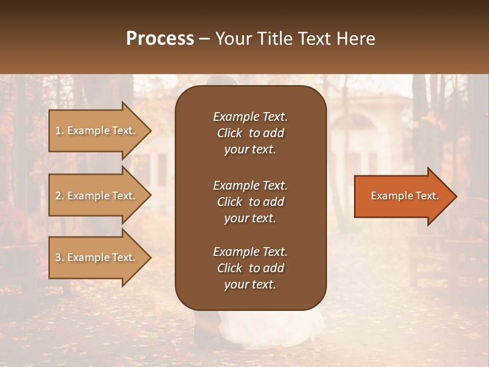 A Bride And Groom Kissing In A Park PowerPoint Template