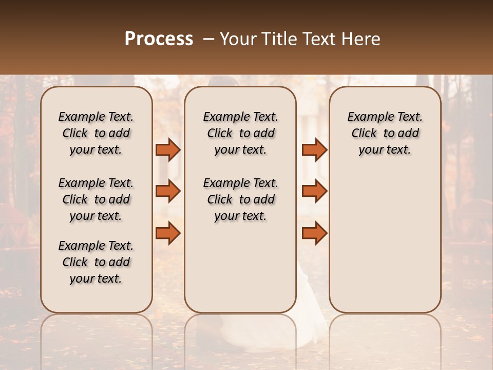 A Bride And Groom Kissing In A Park PowerPoint Template