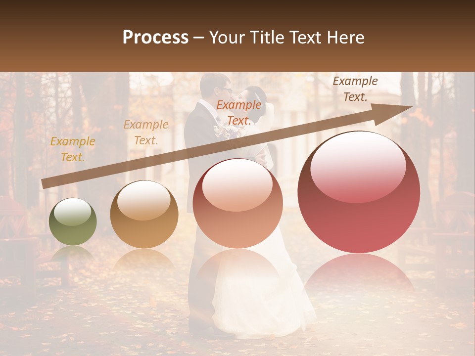 A Bride And Groom Kissing In A Park PowerPoint Template