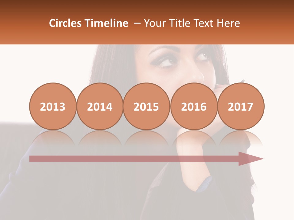 A Woman Holding A Pen In Front Of Her Face PowerPoint Template