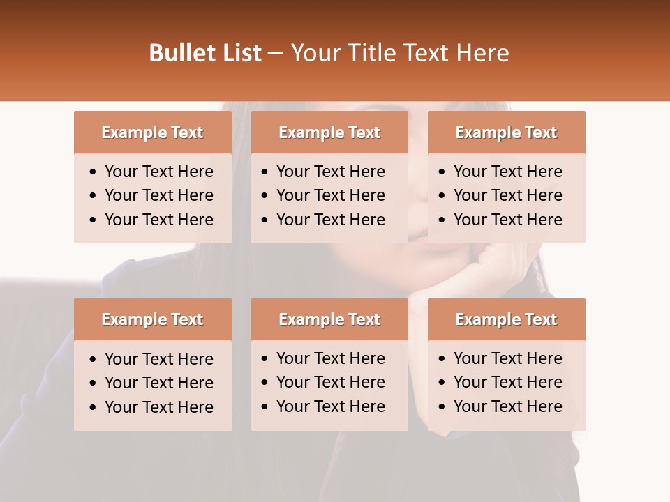 A Woman Holding A Pen In Front Of Her Face PowerPoint Template