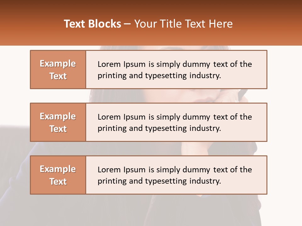 A Woman Holding A Pen In Front Of Her Face PowerPoint Template