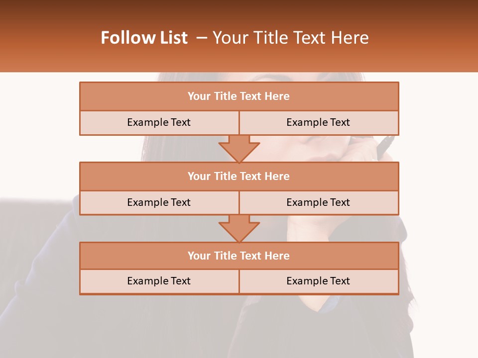 A Woman Holding A Pen In Front Of Her Face PowerPoint Template