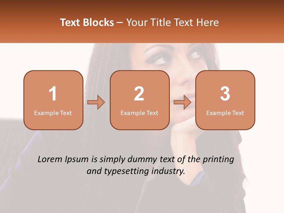 A Woman Holding A Pen In Front Of Her Face PowerPoint Template