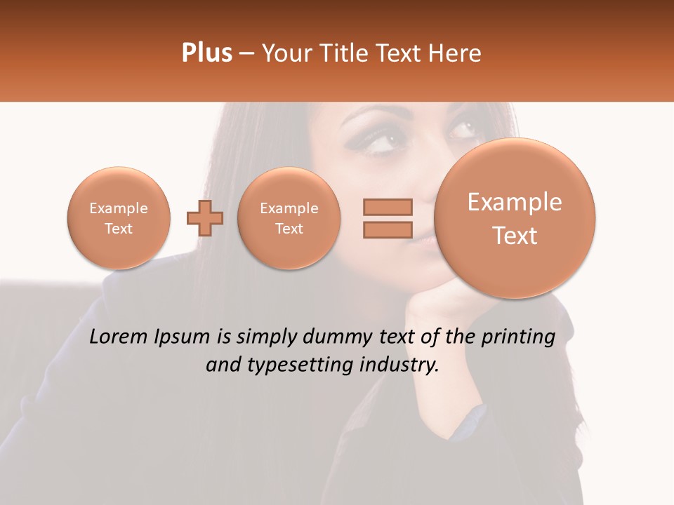 A Woman Holding A Pen In Front Of Her Face PowerPoint Template