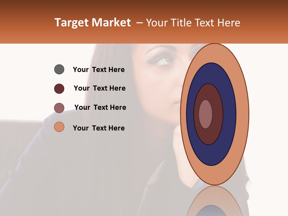 A Woman Holding A Pen In Front Of Her Face PowerPoint Template