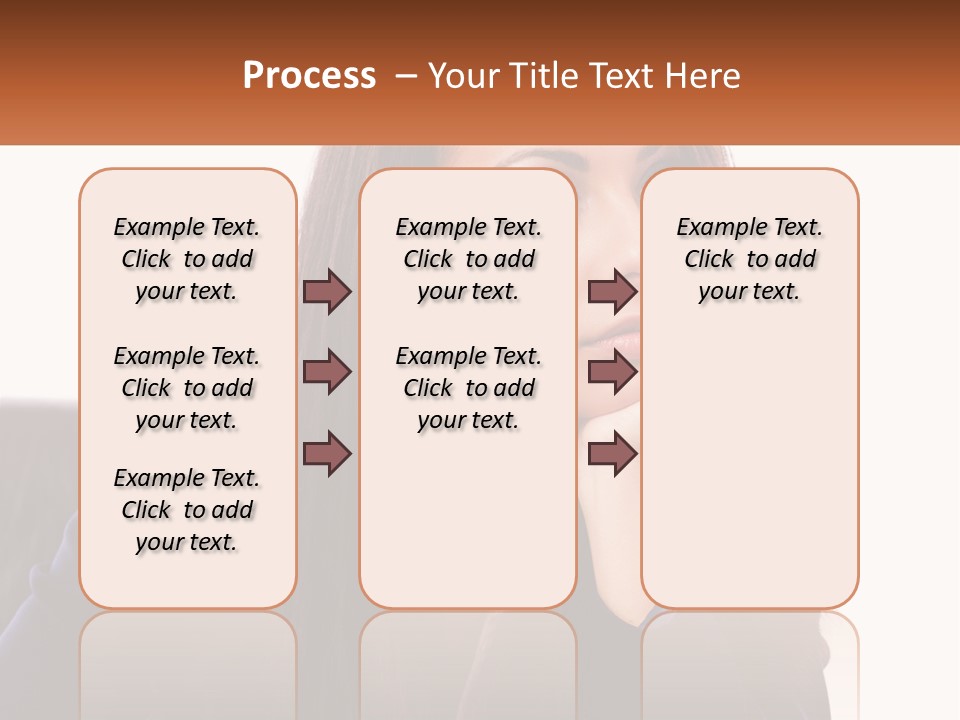 A Woman Holding A Pen In Front Of Her Face PowerPoint Template