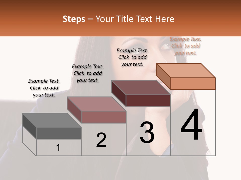 A Woman Holding A Pen In Front Of Her Face PowerPoint Template