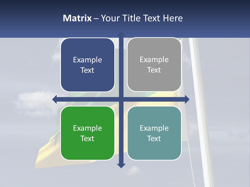A Flag With A Flag Pole In The Foreground PowerPoint Template
