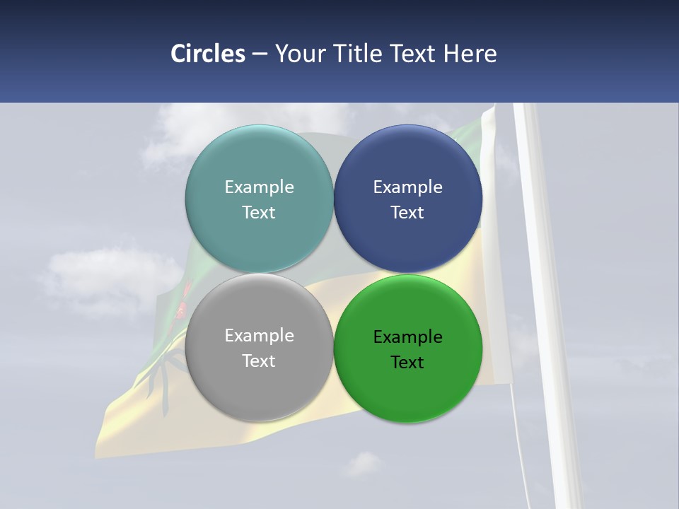 A Flag With A Flag Pole In The Foreground PowerPoint Template