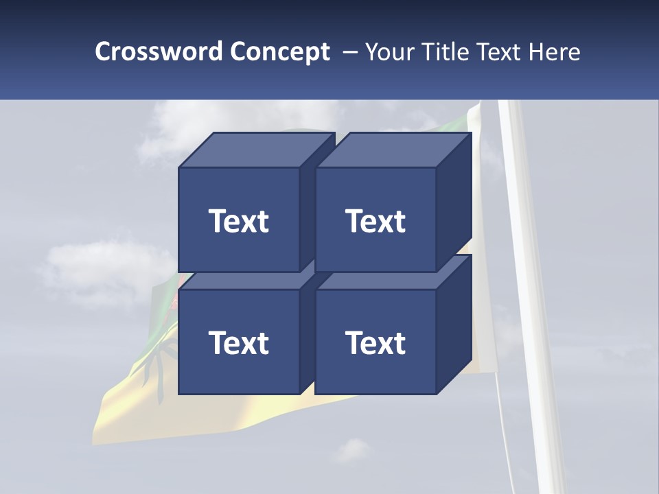 A Flag With A Flag Pole In The Foreground PowerPoint Template