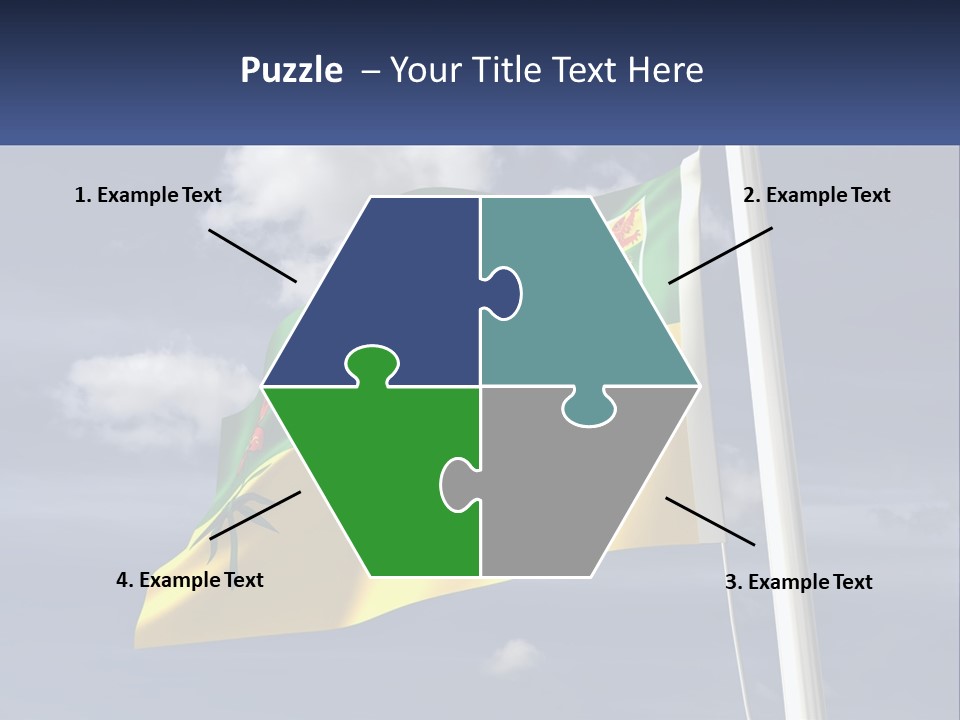 A Flag With A Flag Pole In The Foreground PowerPoint Template