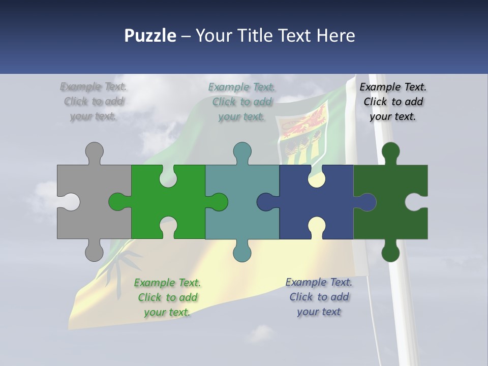 A Flag With A Flag Pole In The Foreground PowerPoint Template