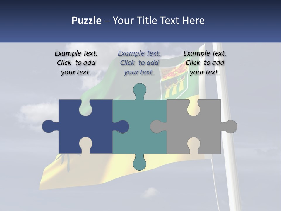 A Flag With A Flag Pole In The Foreground PowerPoint Template