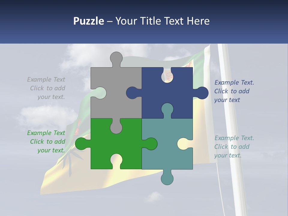 A Flag With A Flag Pole In The Foreground PowerPoint Template