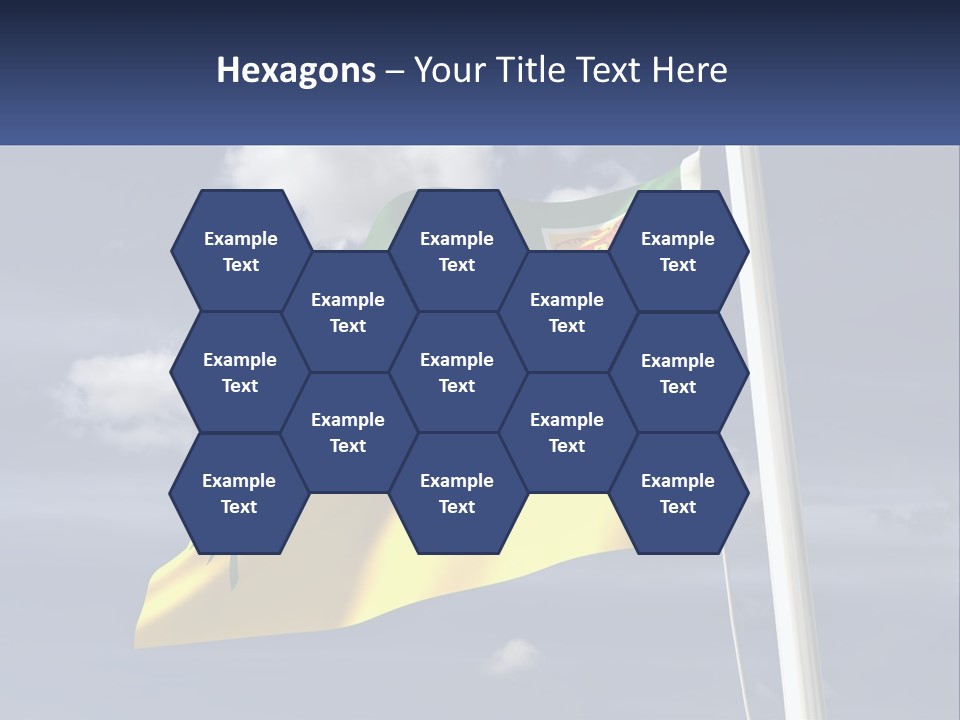 A Flag With A Flag Pole In The Foreground PowerPoint Template