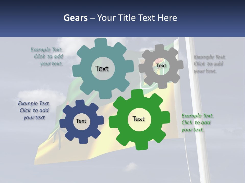 A Flag With A Flag Pole In The Foreground PowerPoint Template