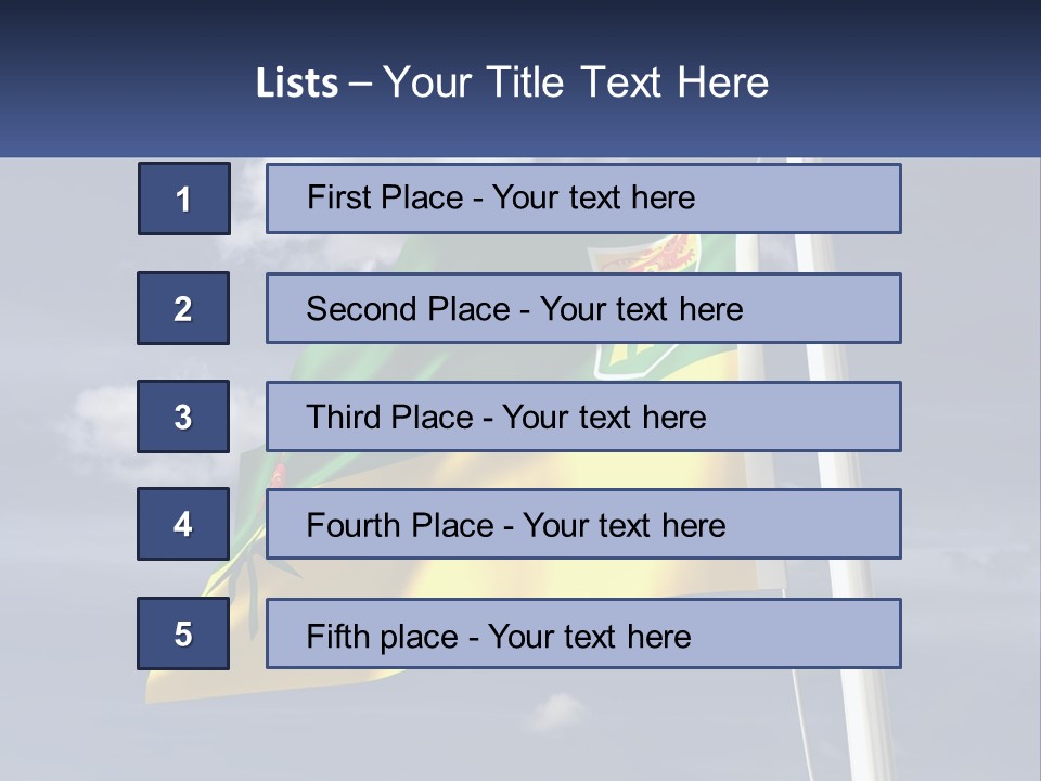 A Flag With A Flag Pole In The Foreground PowerPoint Template
