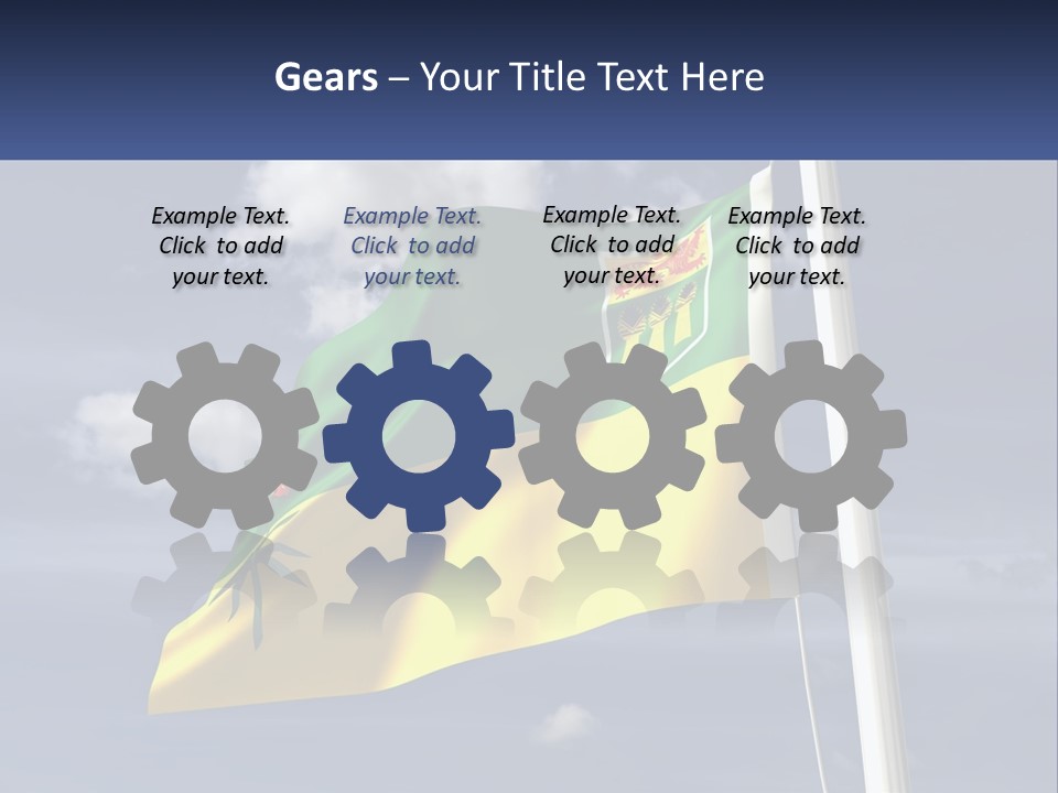 A Flag With A Flag Pole In The Foreground PowerPoint Template