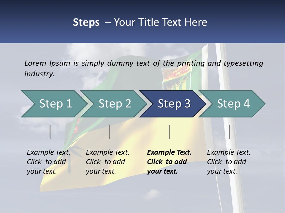 A Flag With A Flag Pole In The Foreground PowerPoint Template
