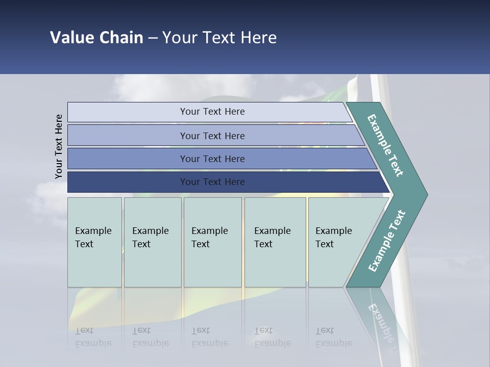 A Flag With A Flag Pole In The Foreground PowerPoint Template