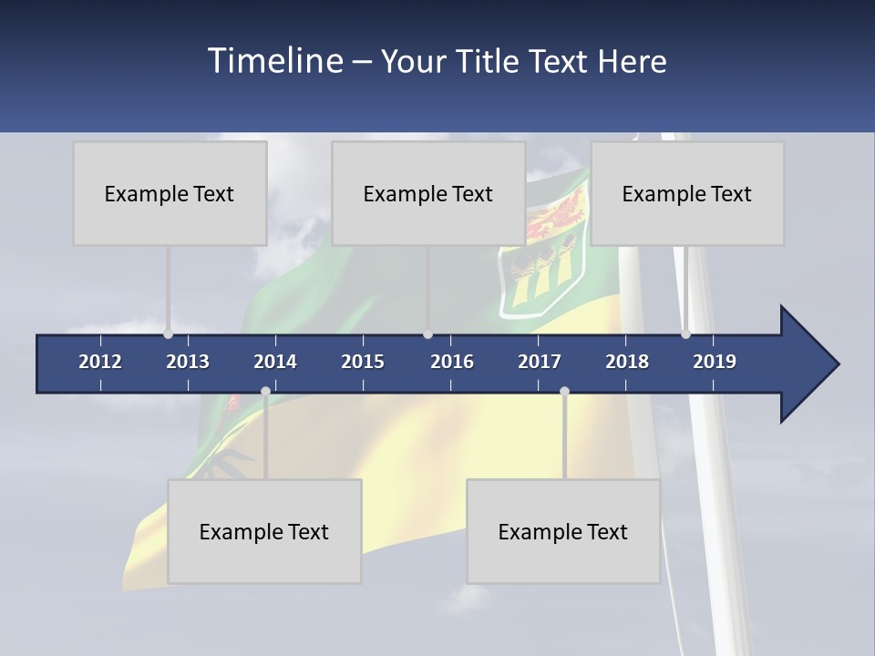 A Flag With A Flag Pole In The Foreground PowerPoint Template