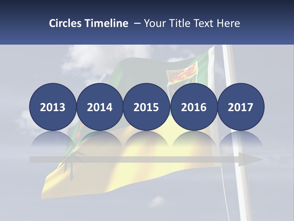 A Flag With A Flag Pole In The Foreground PowerPoint Template