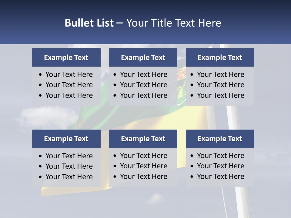 A Flag With A Flag Pole In The Foreground PowerPoint Template