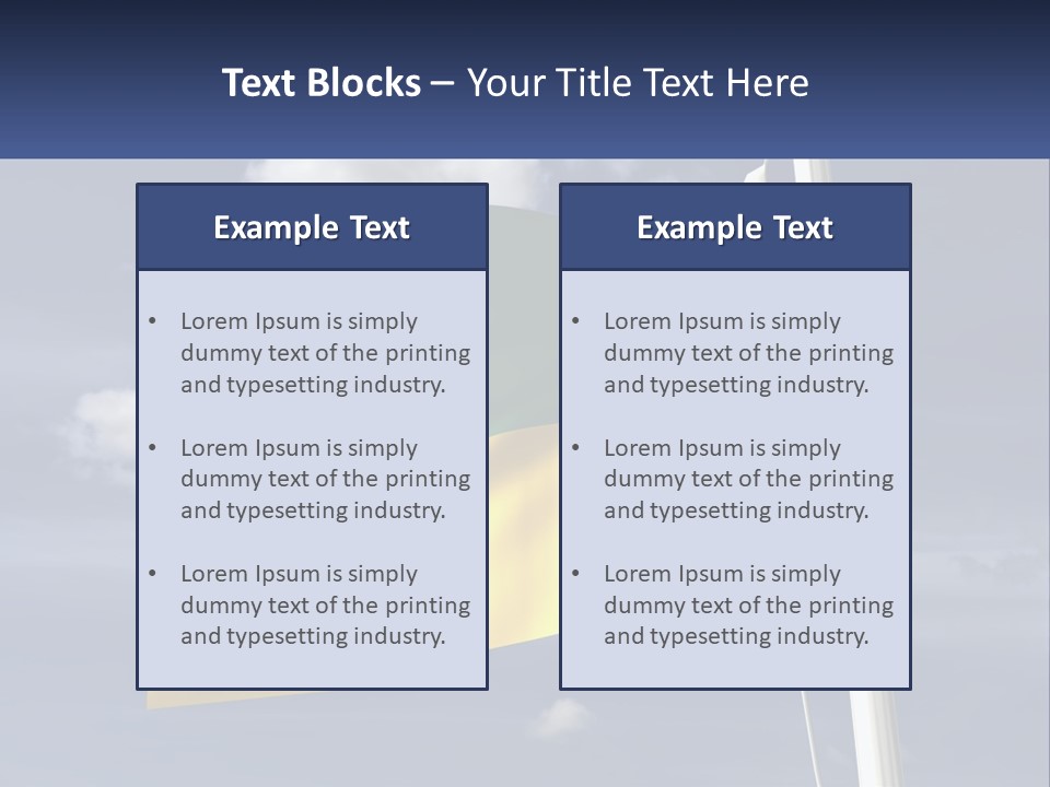 A Flag With A Flag Pole In The Foreground PowerPoint Template
