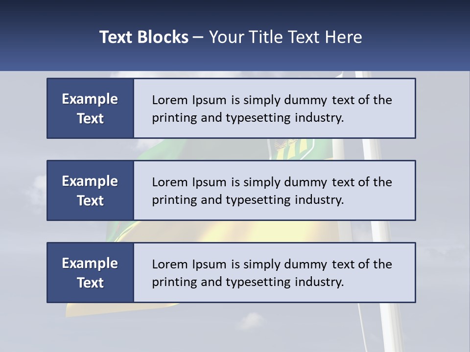 A Flag With A Flag Pole In The Foreground PowerPoint Template