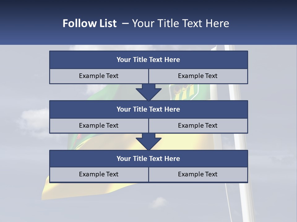 A Flag With A Flag Pole In The Foreground PowerPoint Template